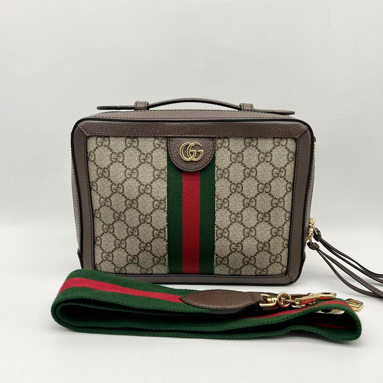 99新 GUCCI/古驰 OPHIDIA 系列 盒子 相机包