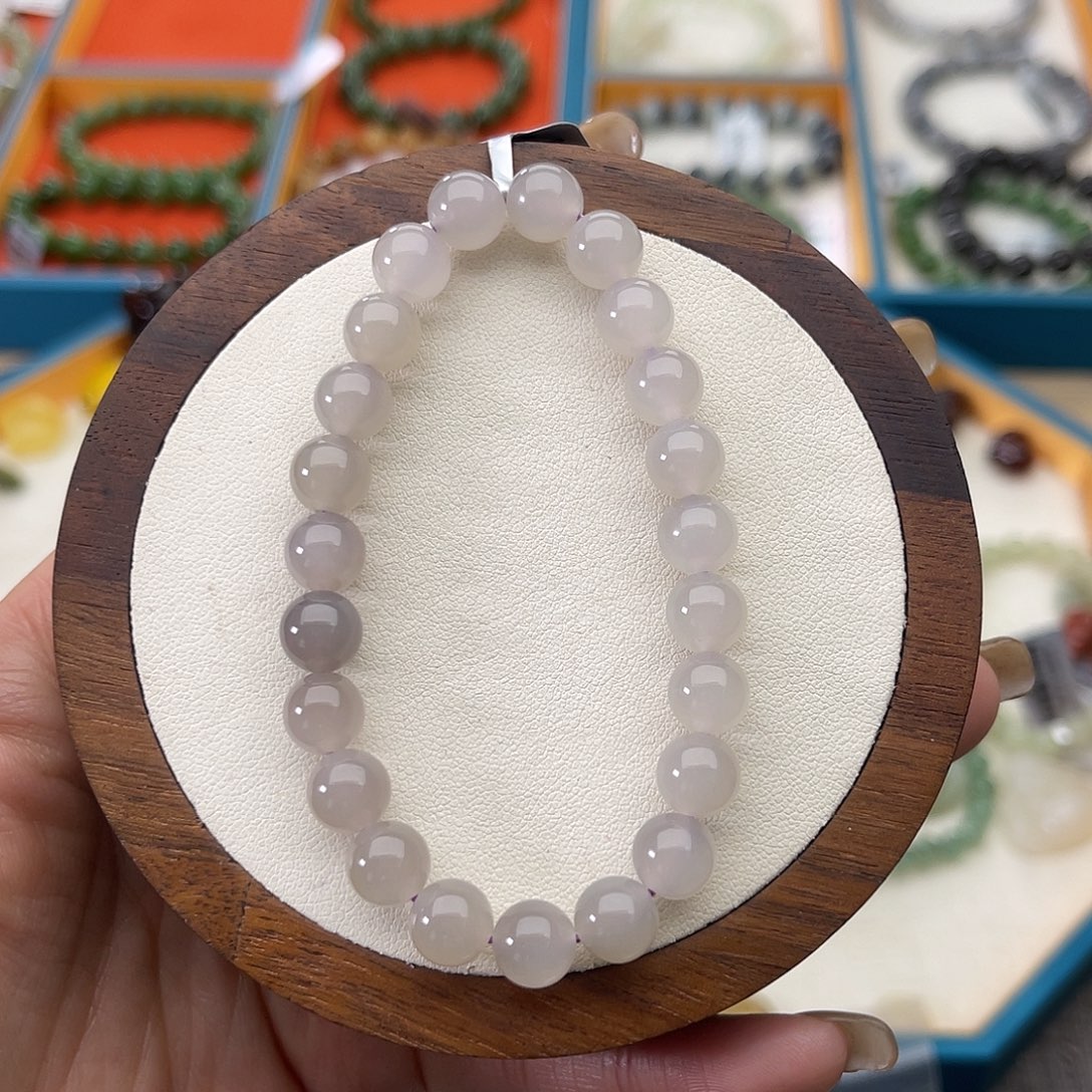 六***七和田玉未镶嵌手串A22卡8