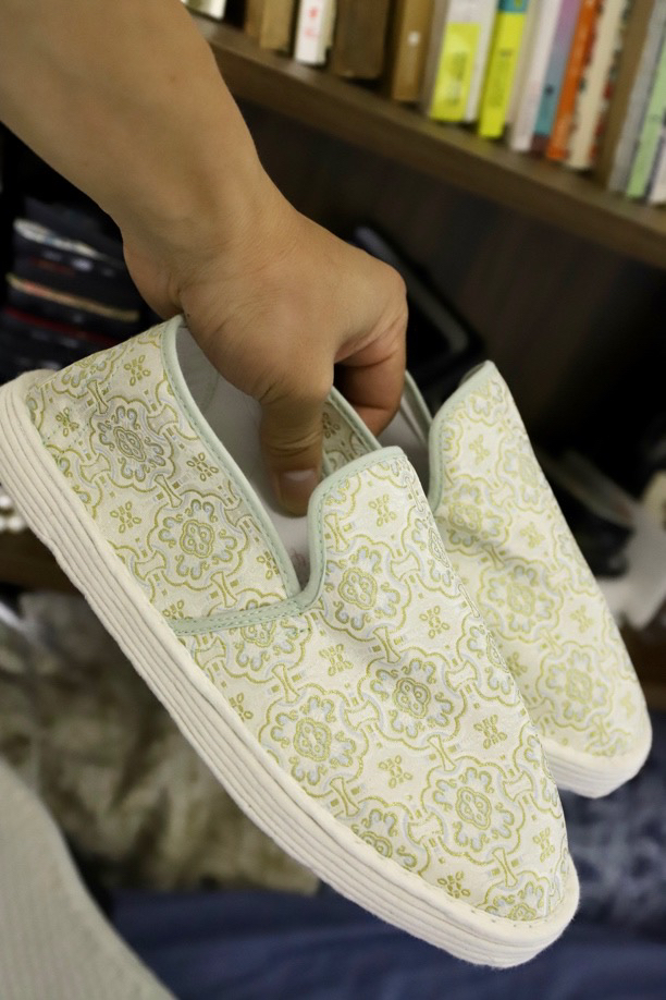 栖山筑食 中式千层底布鞋 白定胜