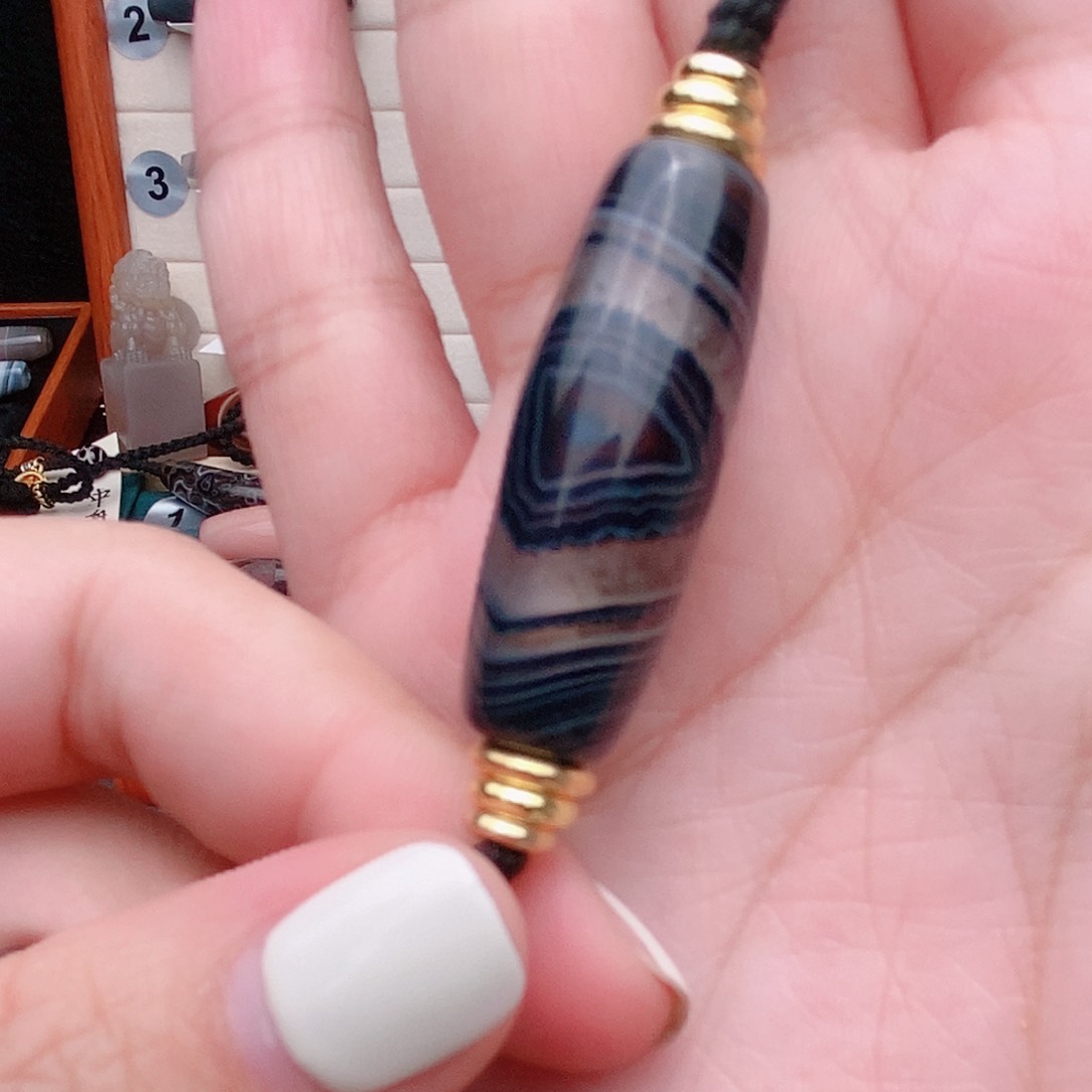 合金颈饰玛瑙/玉髓佛*