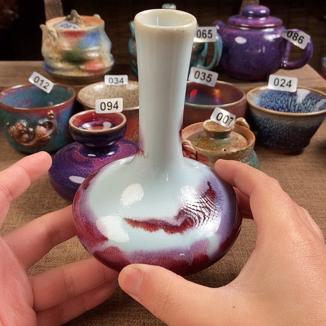瓷片钧瓷茶壶茶具
