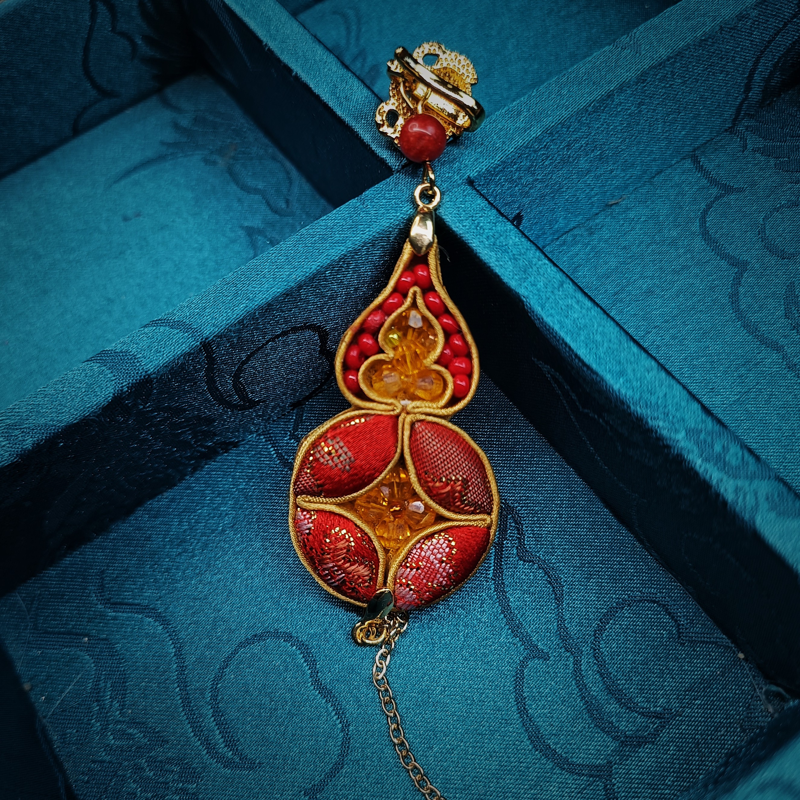 非金属布艺胸针 如意钱币福禄手工非遗盘扣压襟国风旗袍配饰