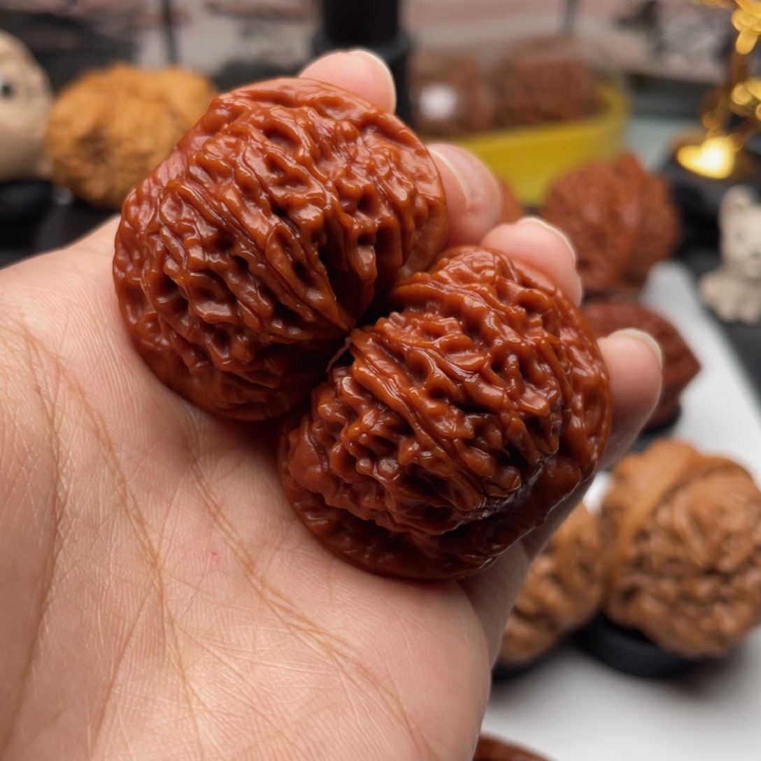 把件文玩核桃关公二爷帽天地狮子头