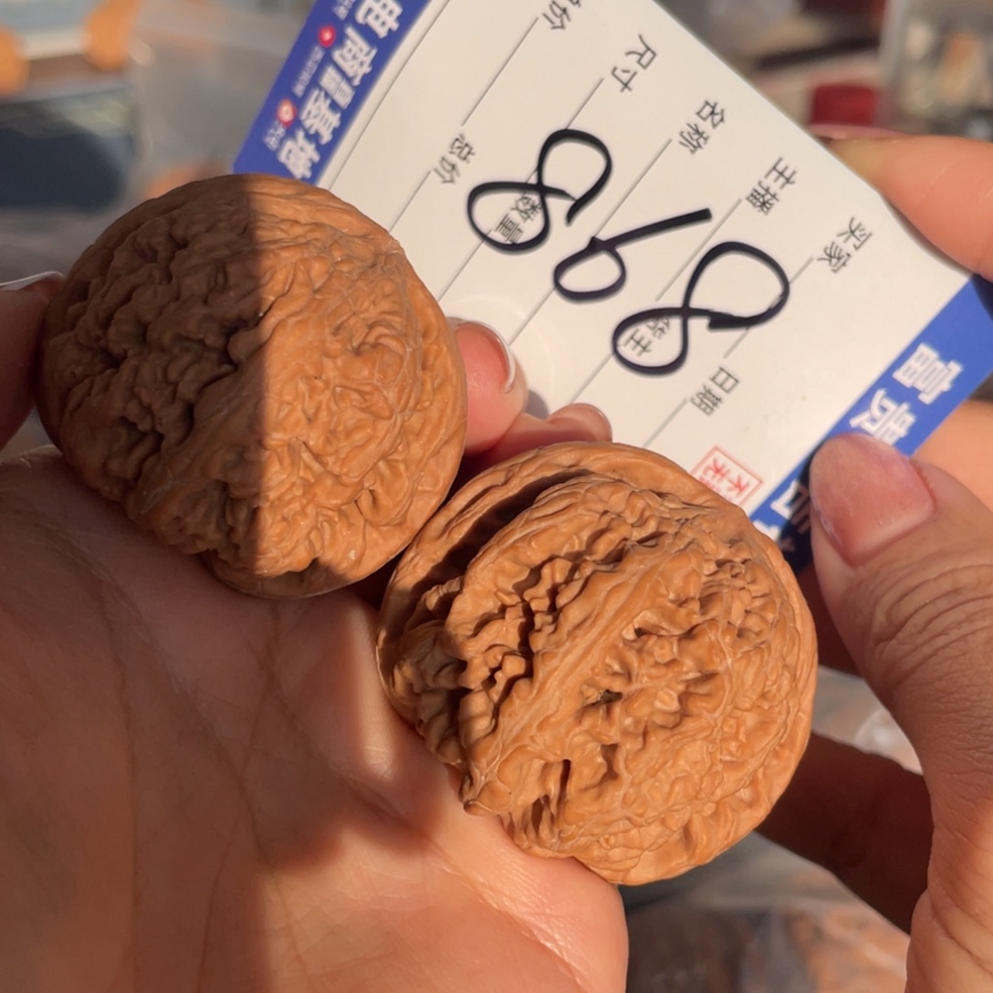 核桃把件43棉一点全品无修球筋粗筋