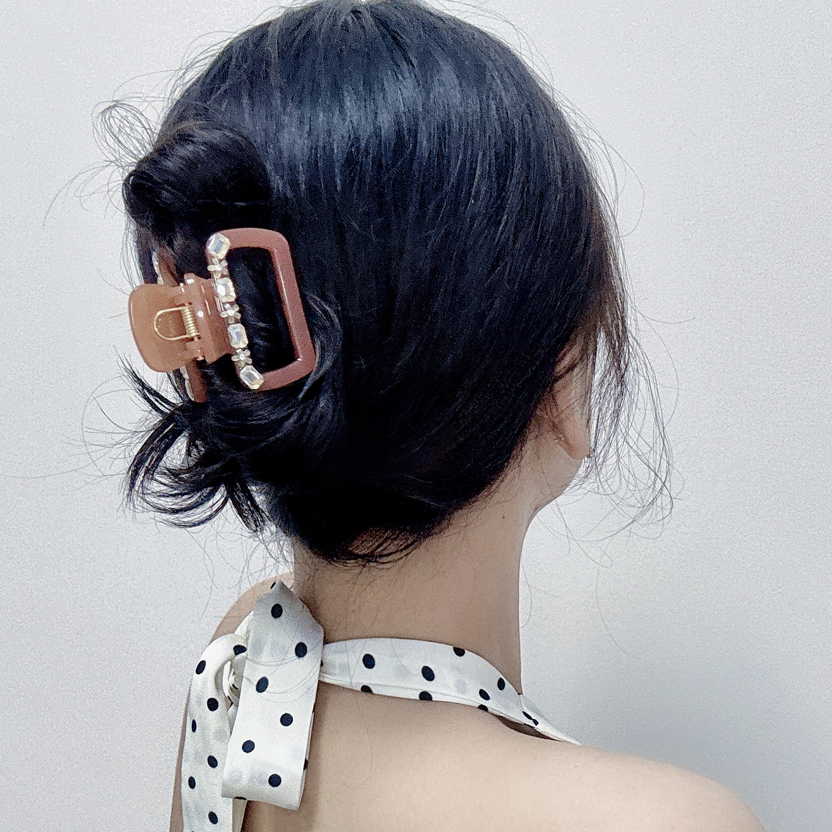 8780红茶色中小号抓夹（手工微瑕介意勿拍）