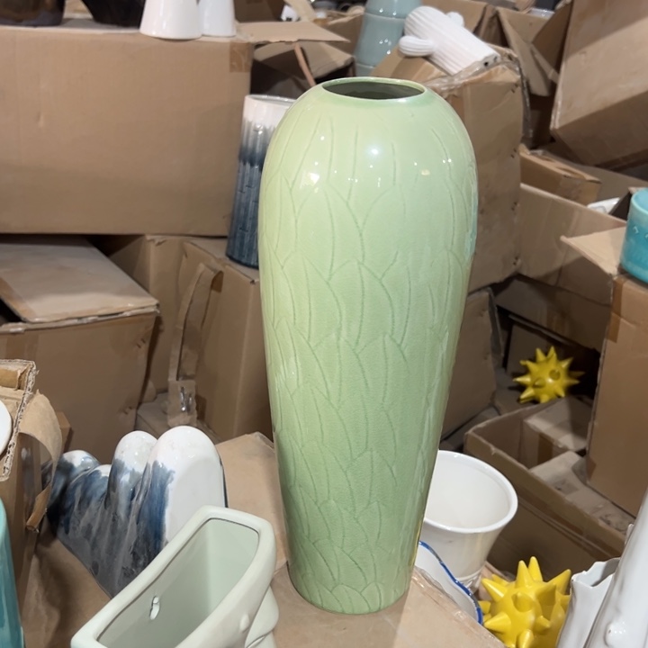 陶瓷花瓶摆件外贸出口（微瑕）高41口7公分