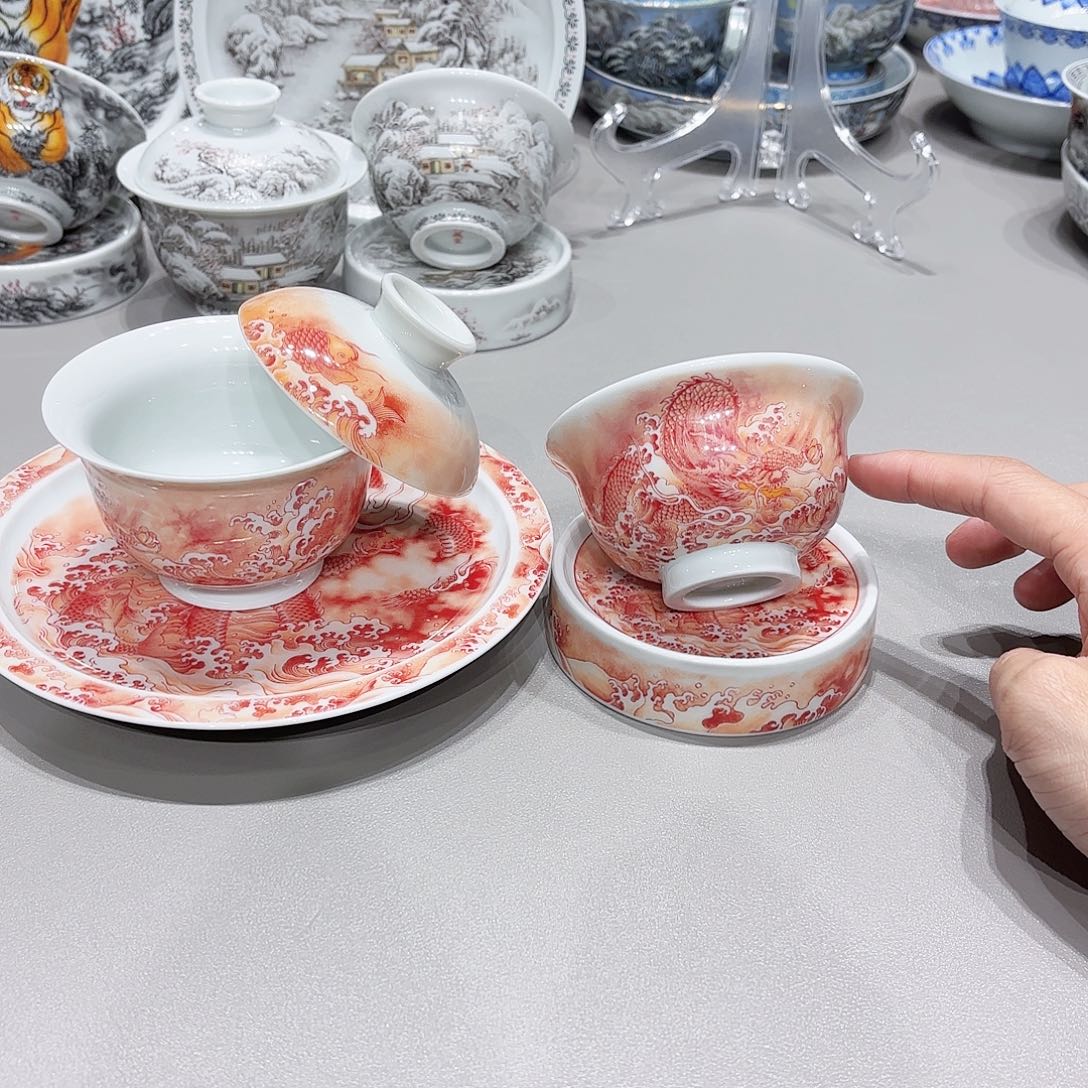 盖碗景德镇高温茶具