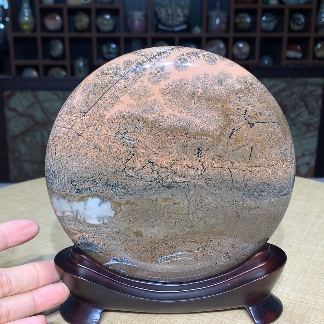 紫砂广西国画石摆件，收藏观赏