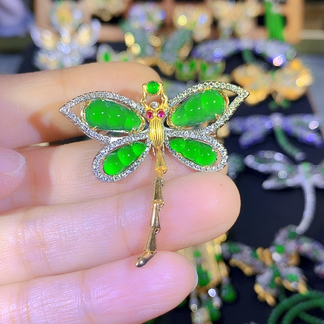 吊坠(不含链)银S925镶嵌翡翠