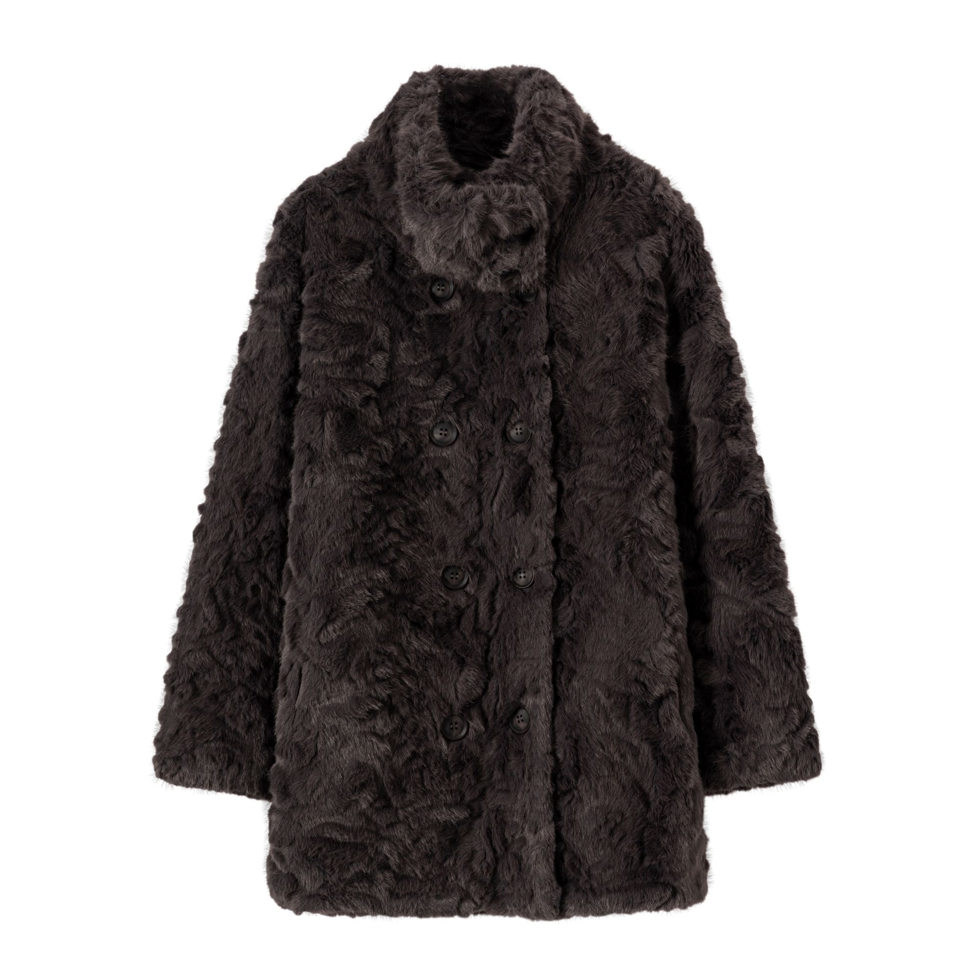 【芸YUN】新款时尚气质中长款可立可翻领子厚款毛呢外套韩版冬季