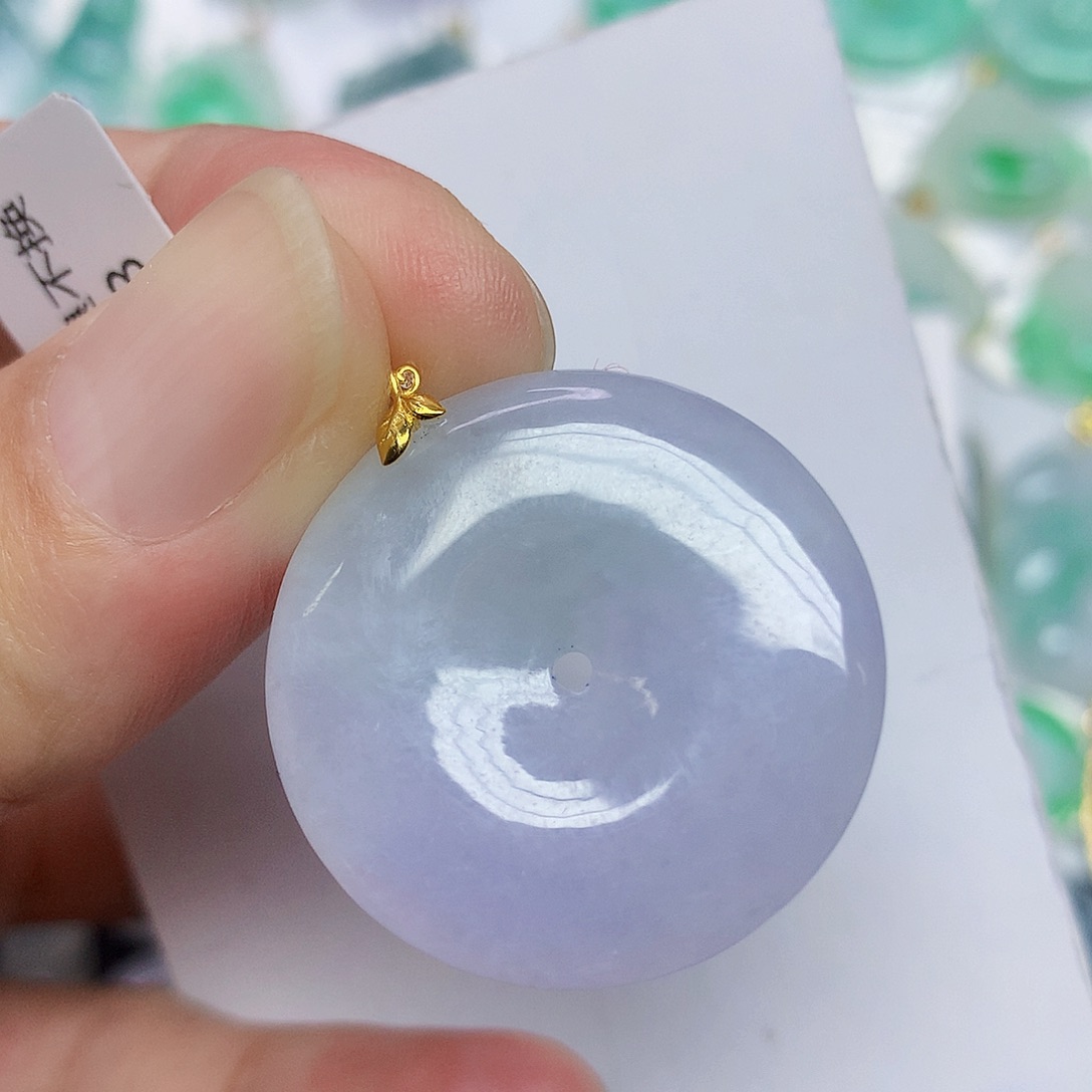 翡翠18K金镶嵌颈饰355778