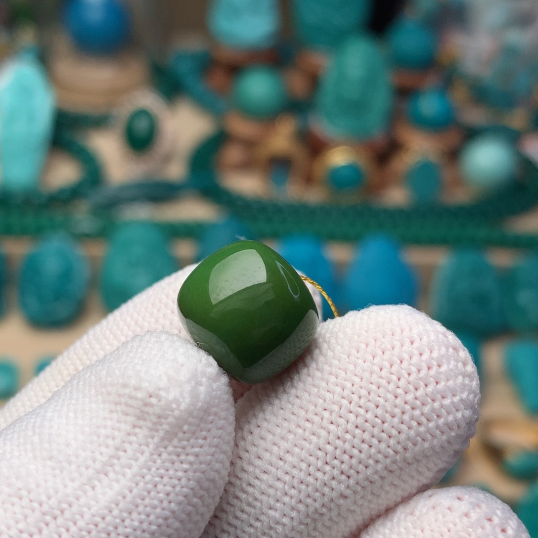 未镶嵌绿松石珠宝奇石12.5m m