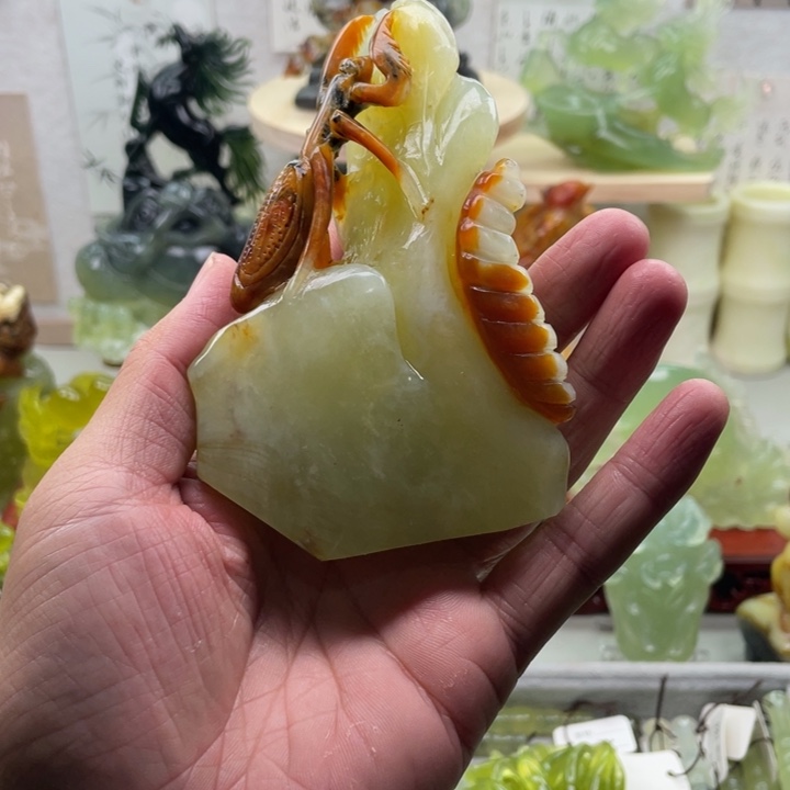 蛇纹石玉未镶嵌四大名玉手把