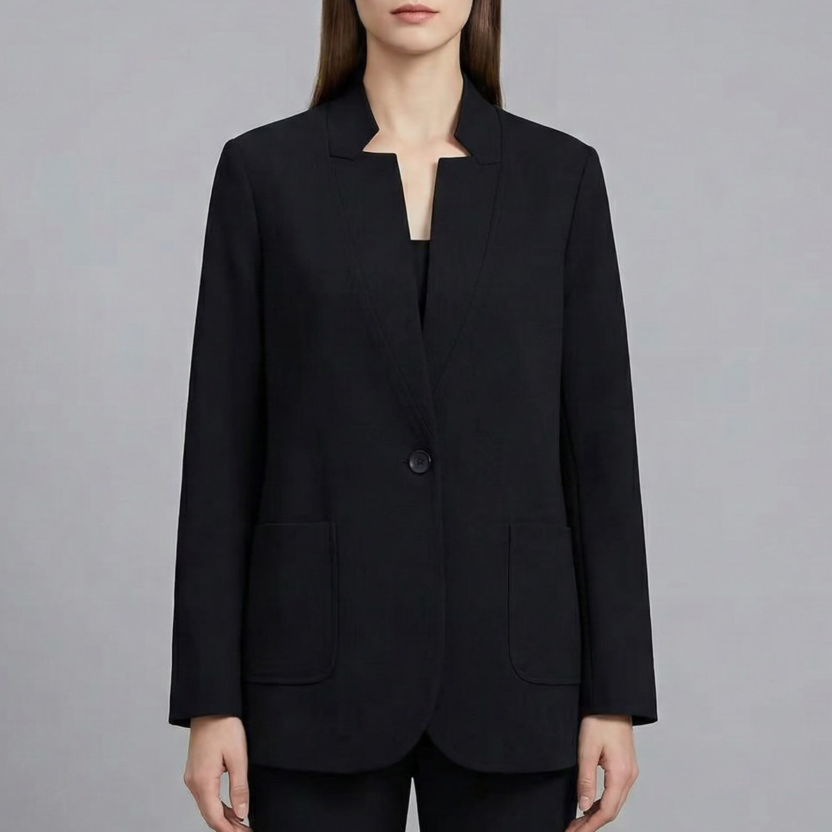 孤品外套--珠地棉高弹大码西服33024