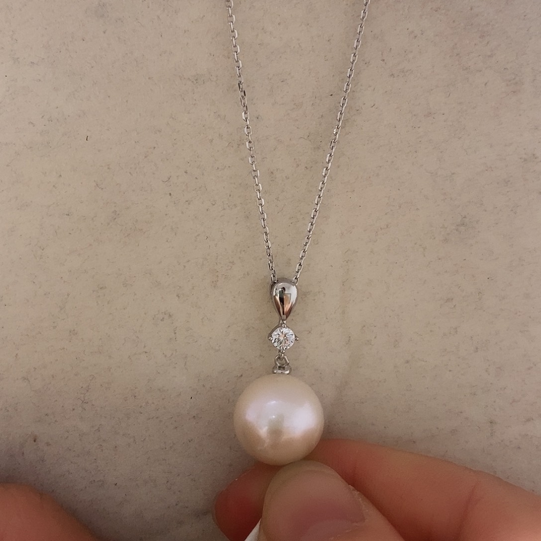 淡水珍珠耳饰银S925镶嵌