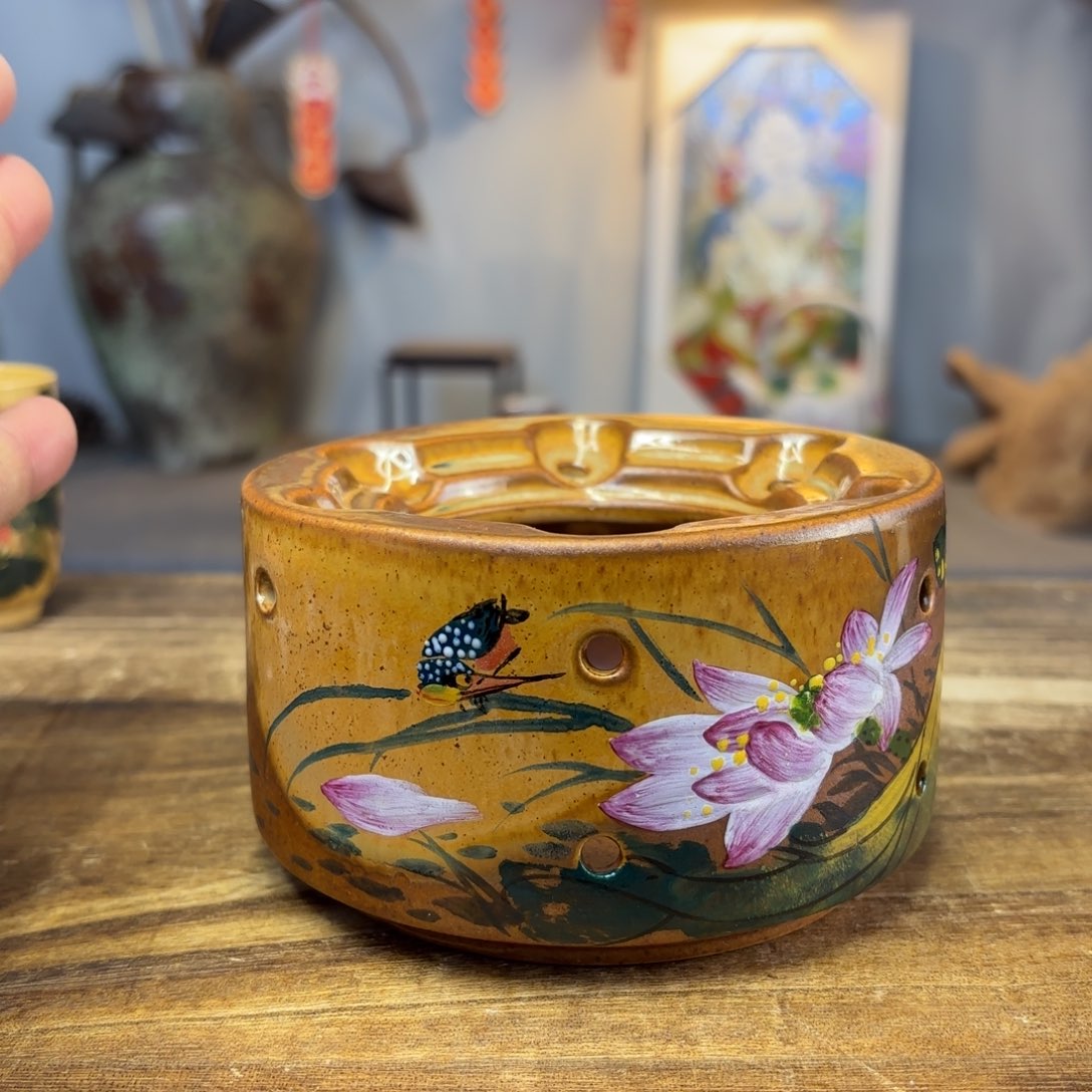 景德镇纯手工柴烧手绘陶瓷