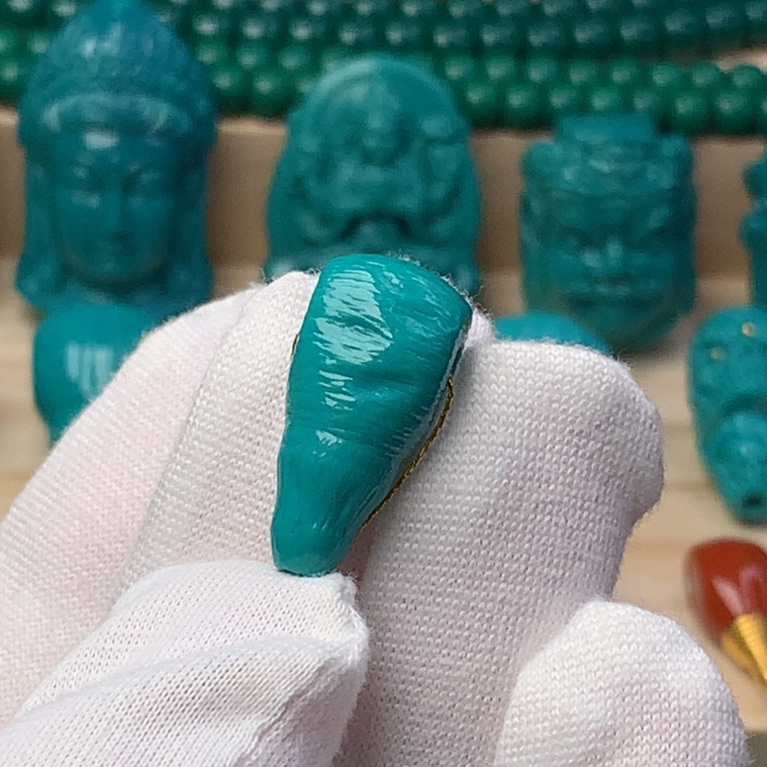 绿松石珠宝奇石未镶嵌10.6mm