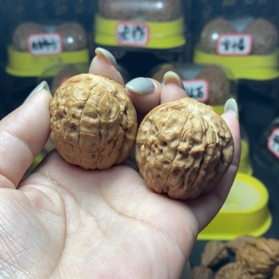 文玩核桃把件14号甲骨纹38边40肚