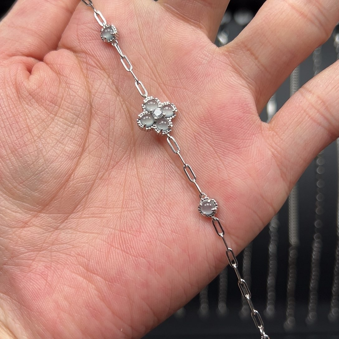 翡翠银S925镶嵌手链