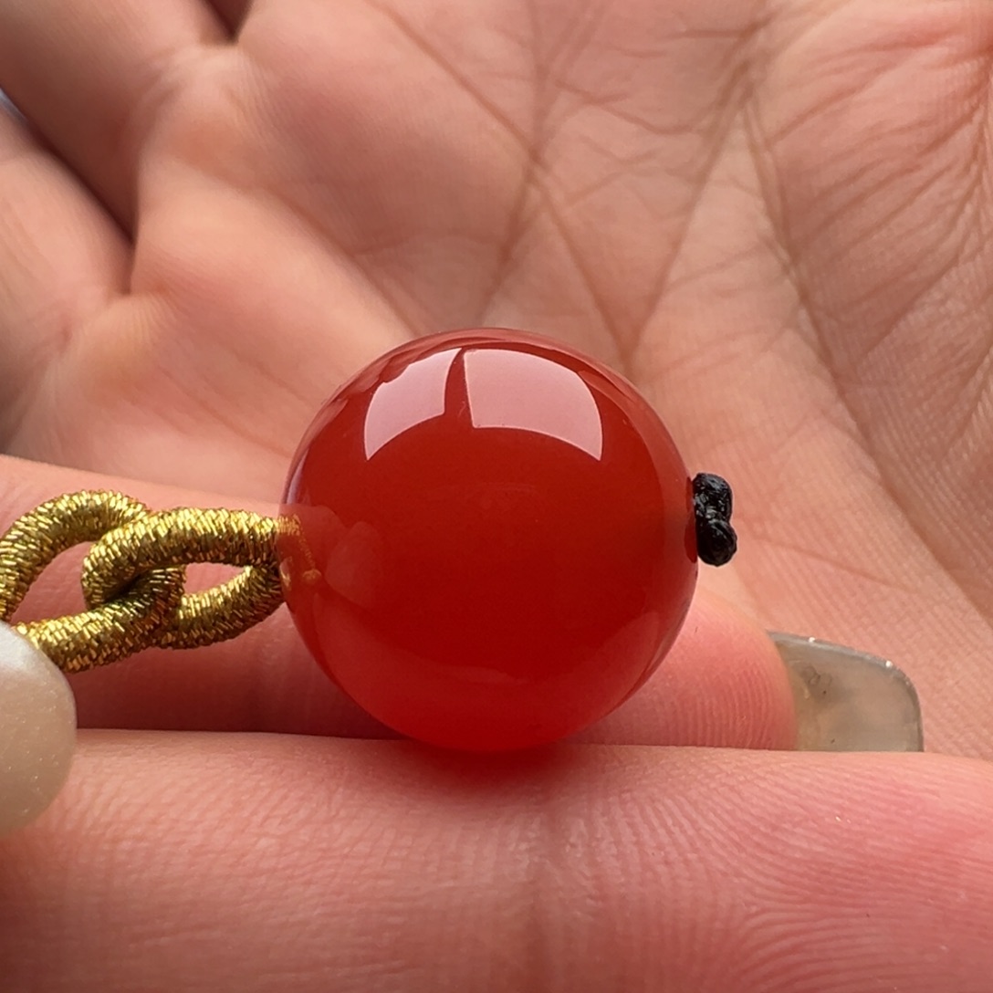 南红玛瑙未镶嵌圆珠15.2