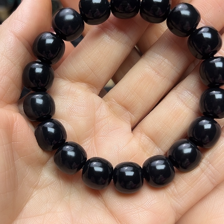 和田玉（墨玉）未镶嵌手链啦12老邢高羊脂