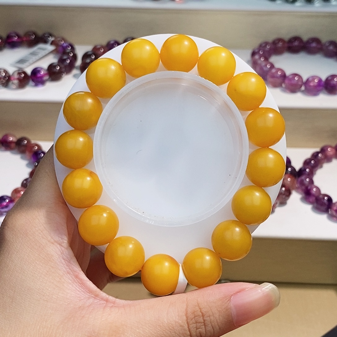 蜜蜡未镶嵌手链蜜蜡13