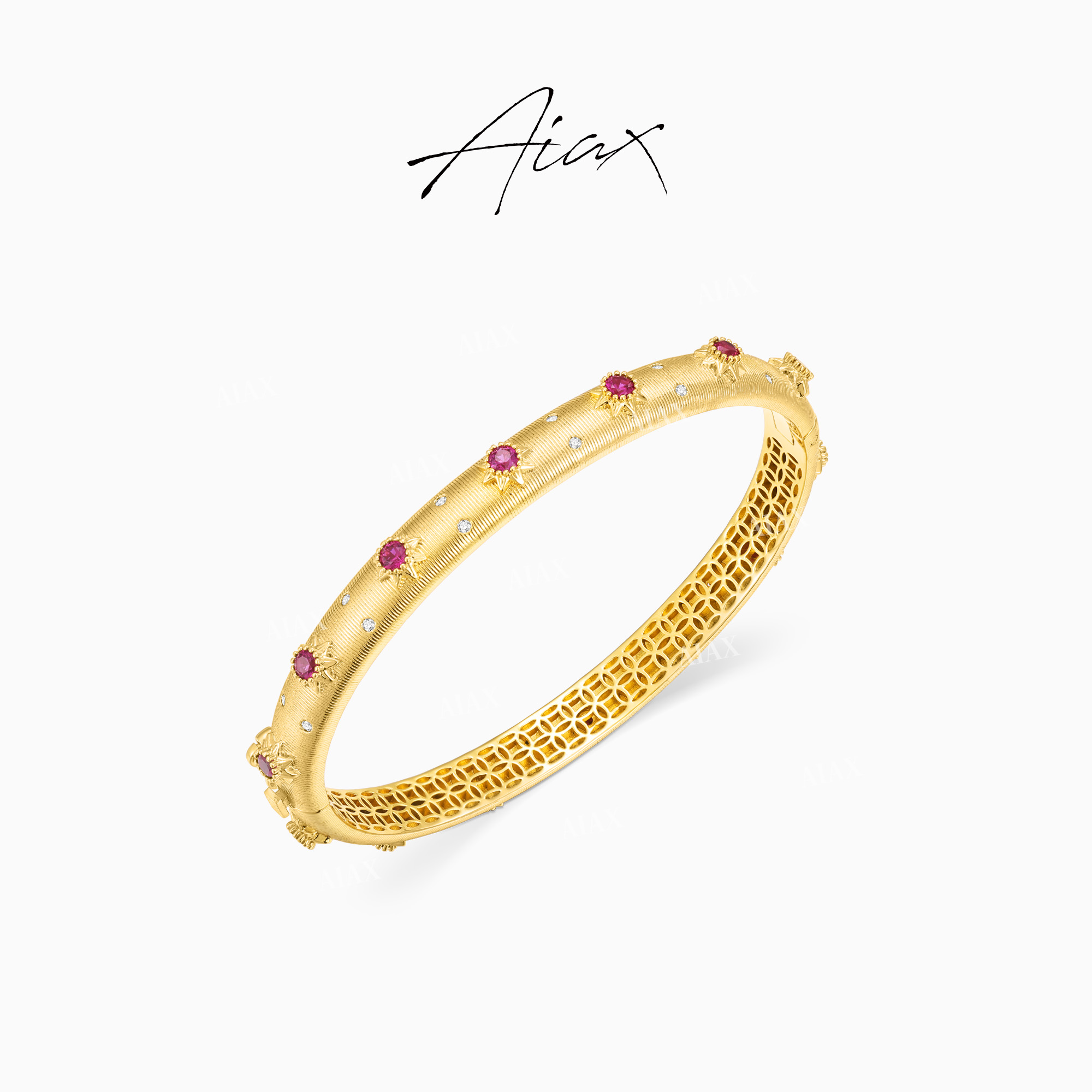 AIAX【玫瑰星芒】双十一小众高级轻奢风八芒星金色手镯TSS6786