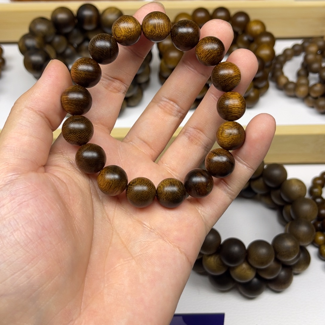 碎***梦手串沉香越南富森红土1.2
