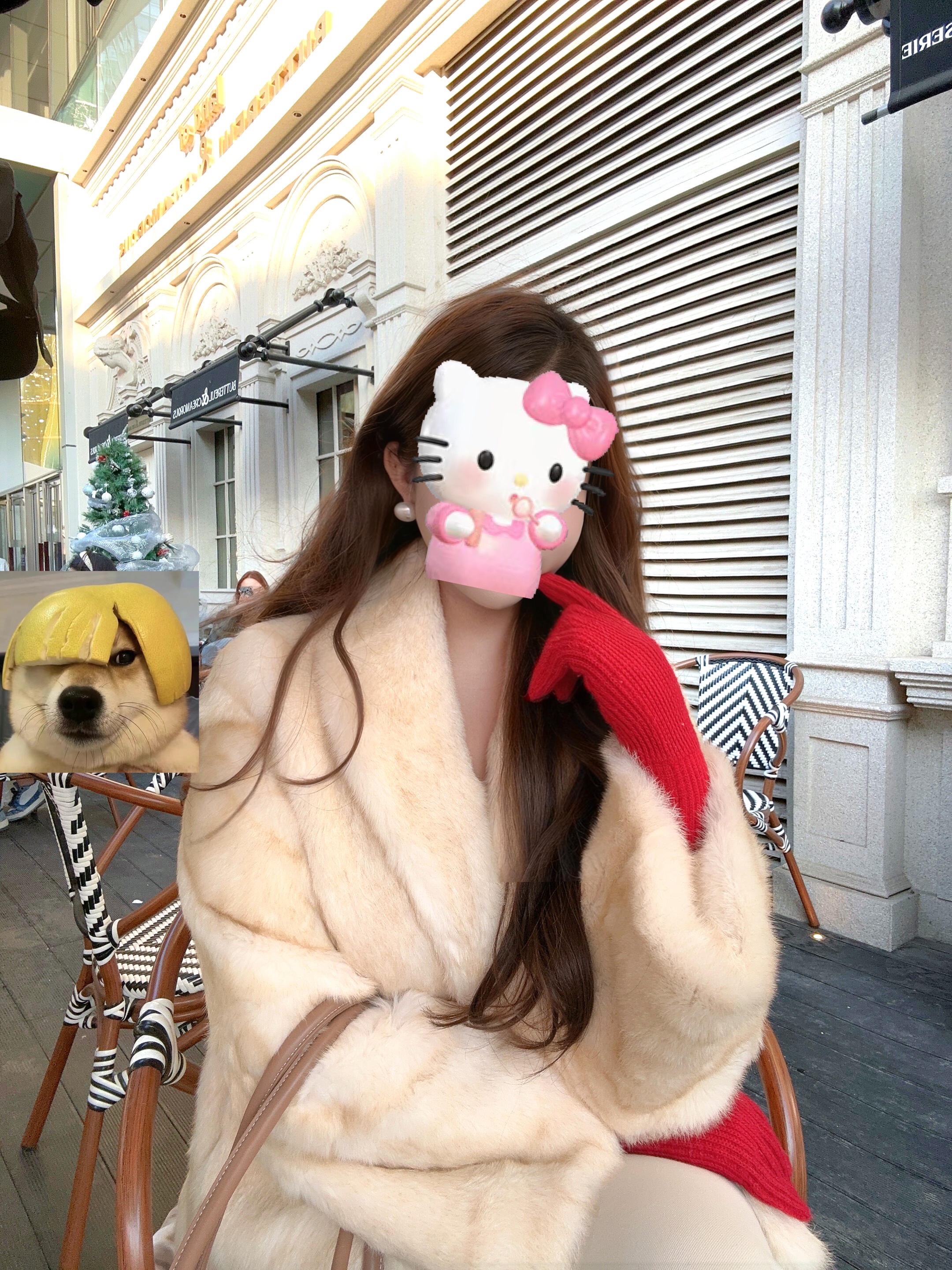 中古黄金蜜罐色中古千金双色氛围感外套冬季网红时尚