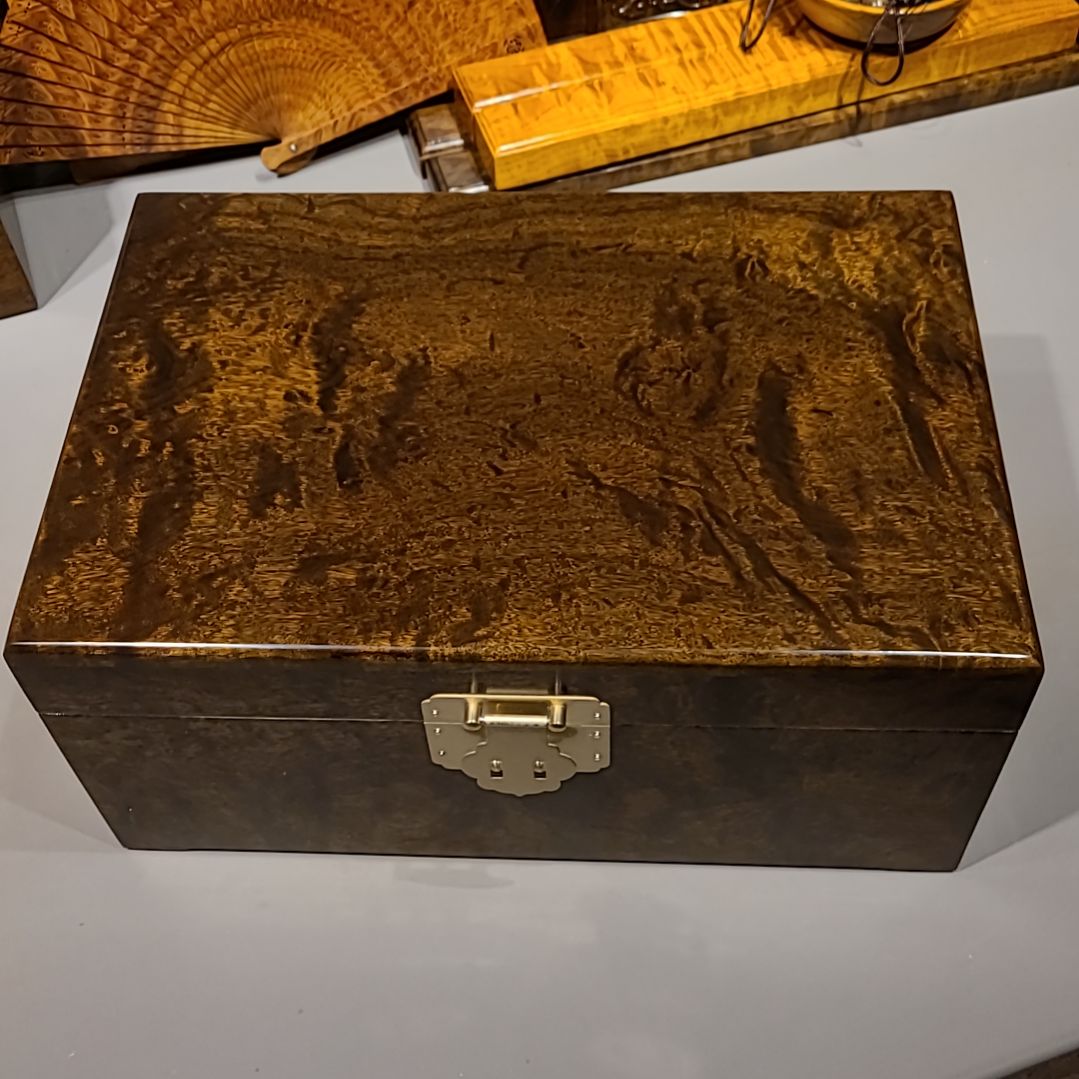 楠木40-27-18小叶桢楠乌木金丝楠箱子