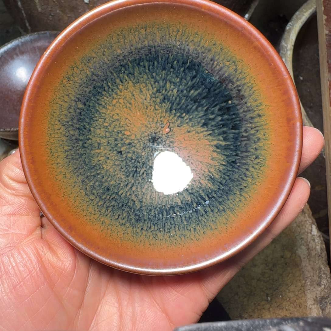 柴烧建盏茶盏茶杯56