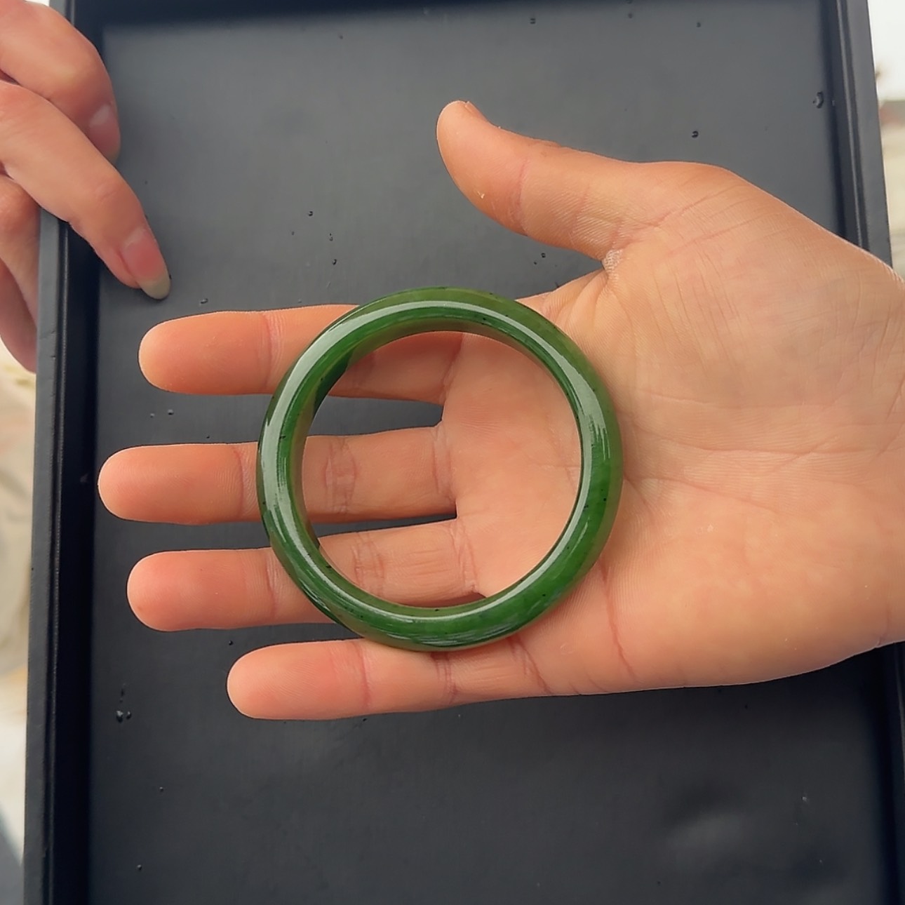 【闪购商品】和田玉未镶嵌手镯碧玉手镯57-60