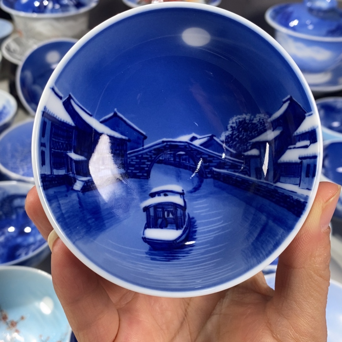 青花水乡主人杯杯