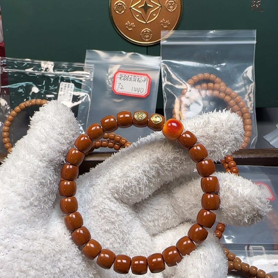 不****手串/手链橄榄核8.3mm老挝核尖直切单圈