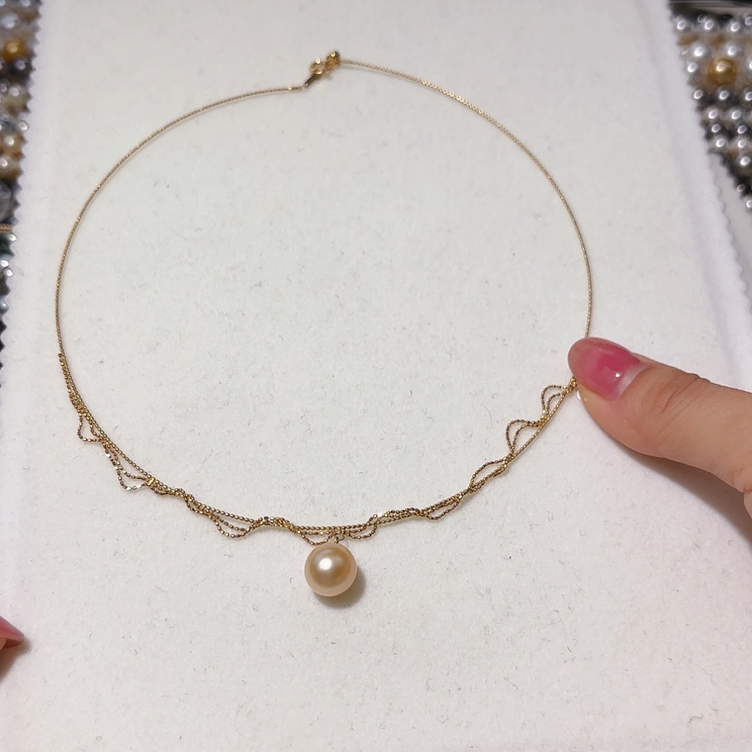 海水珍珠颈饰18K金镶嵌