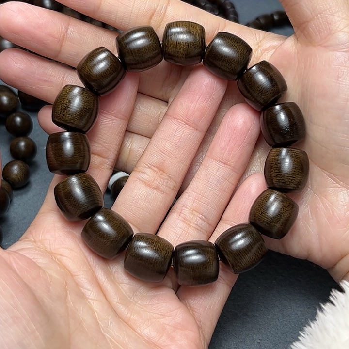 沉香手串用****2白棋玉化