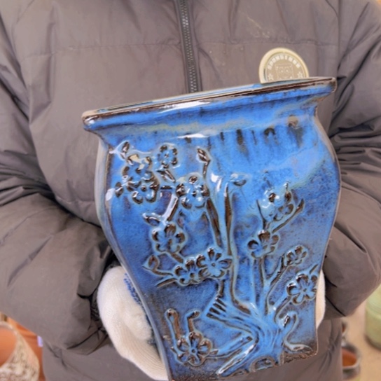 紫砂花盆高23口20———-