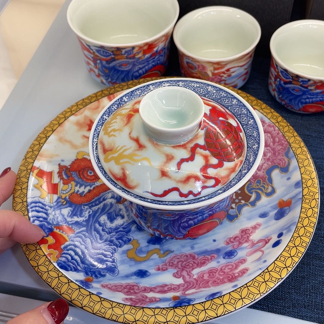 陶景德陶瓷盖碗茶具