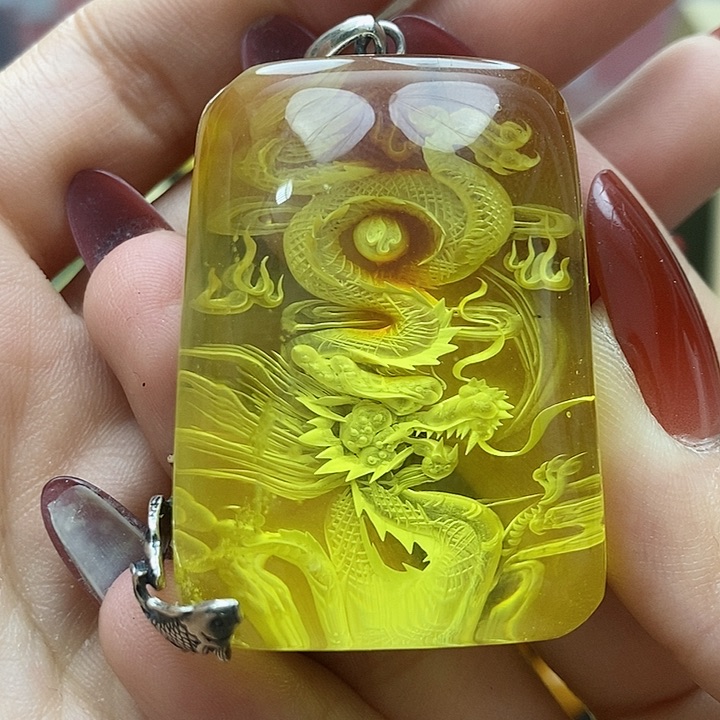 琥珀颈饰未镶嵌吊坠