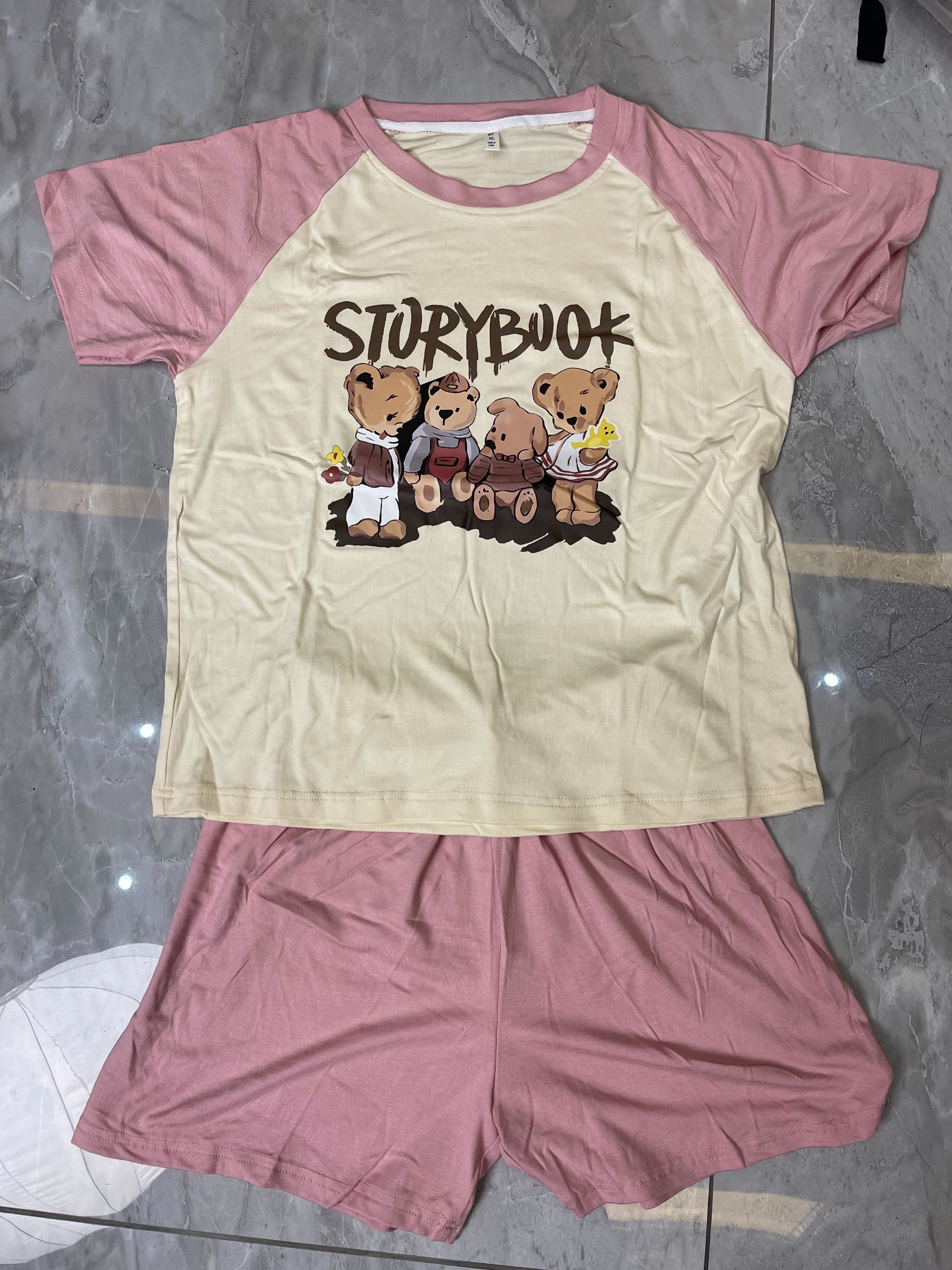 印花夏款套装短袖家居服套装夏季透气青年睡衣