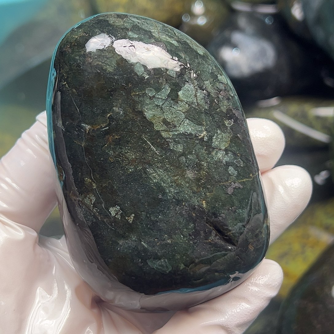 未镶嵌蛇纹石玉西藏藏玉药王石鸿*萌