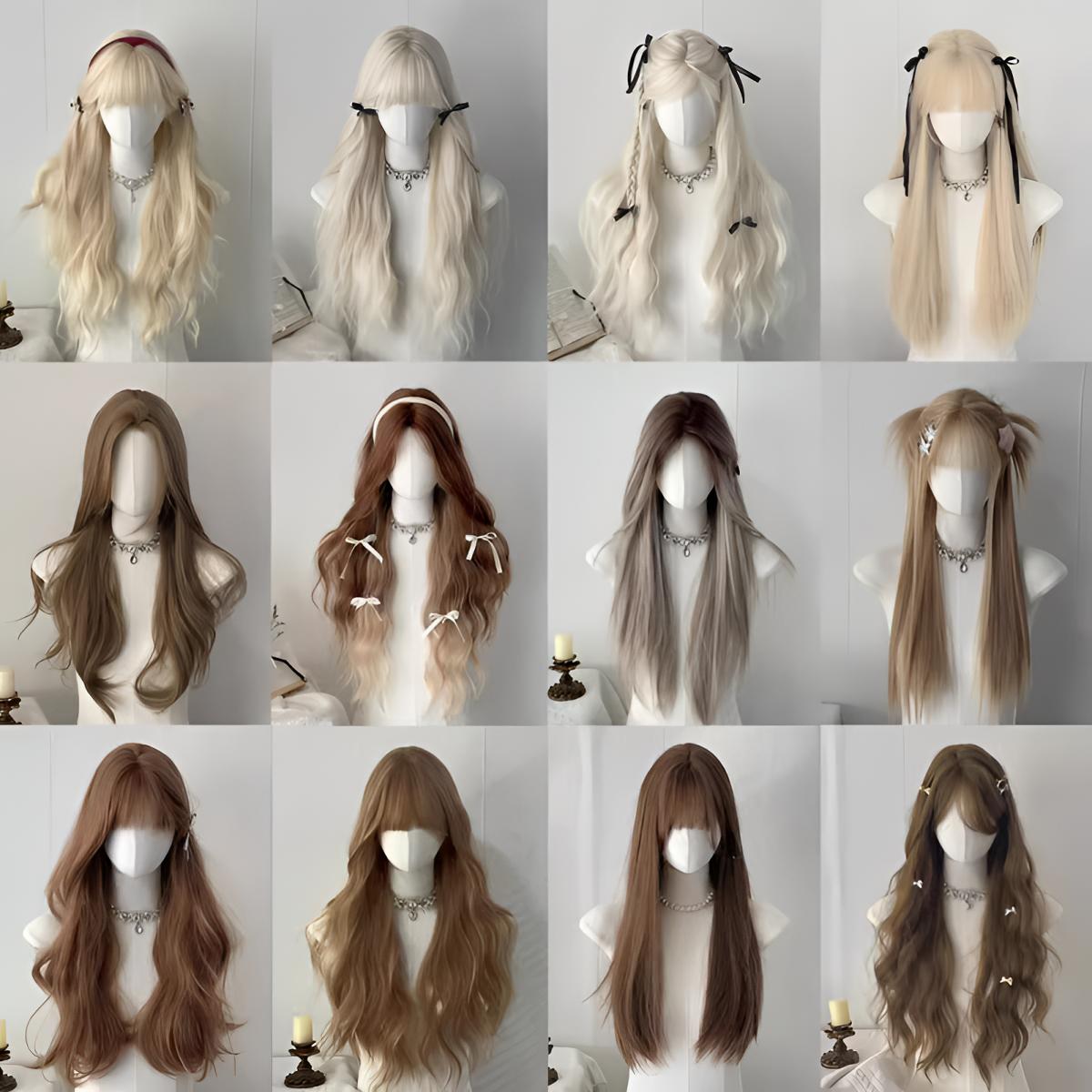 以直播间编码为准孤品假发工厂氛围感直发卷发仿真头皮自然