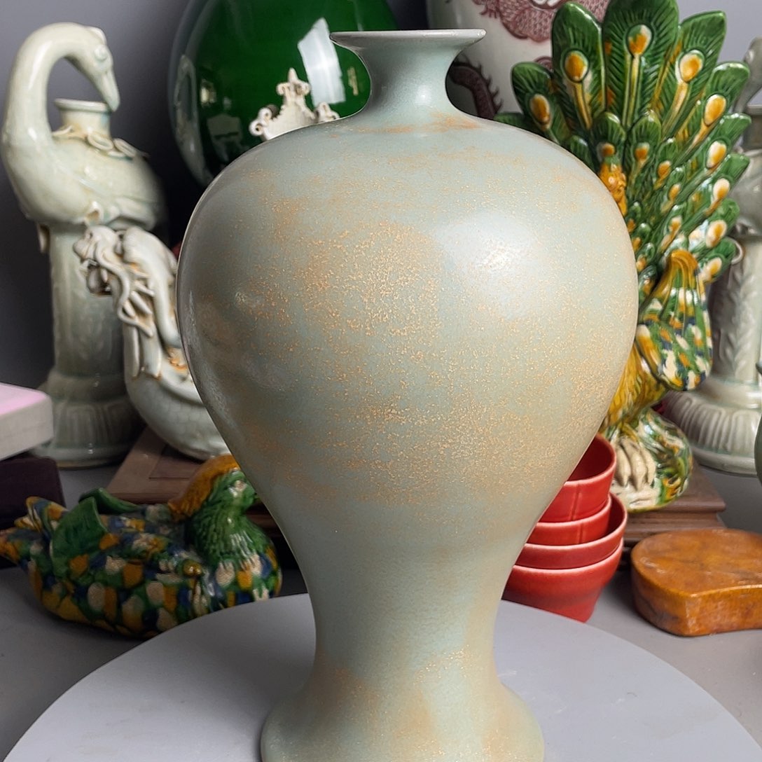 瓶汝窑梅瓶美美美瓷