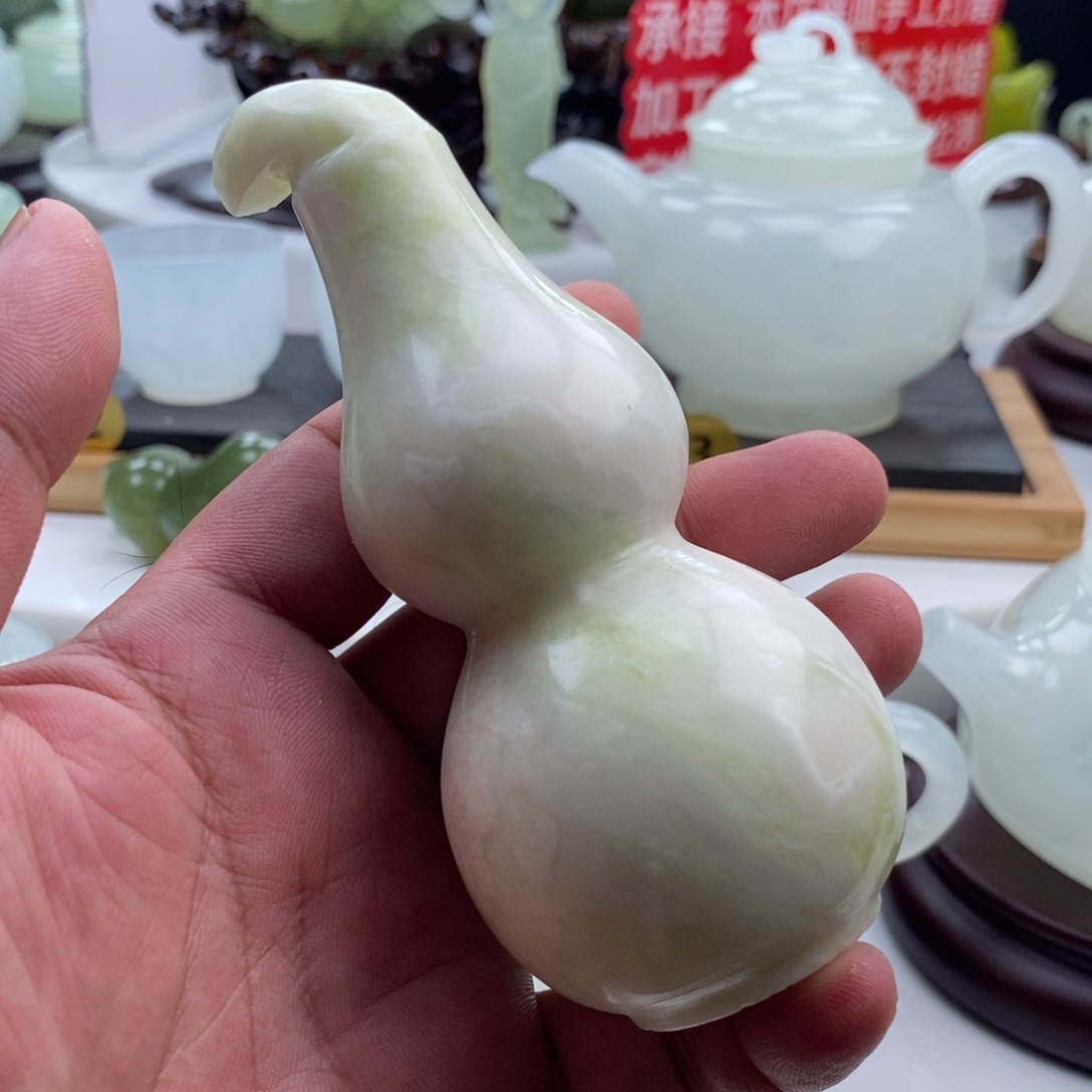 未镶嵌岫玉四大名玉手把件
