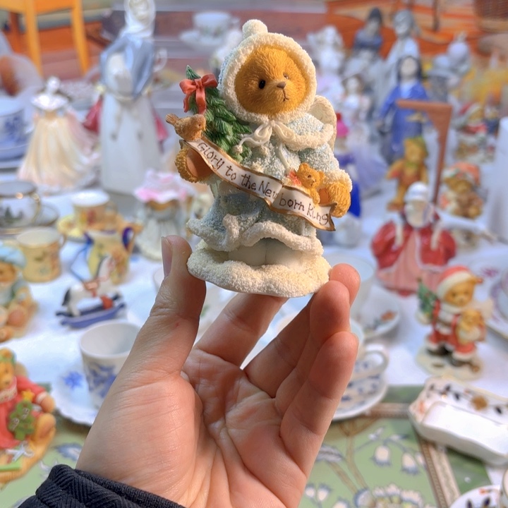 摆件欧洲中古瓷器好看冲鸭！