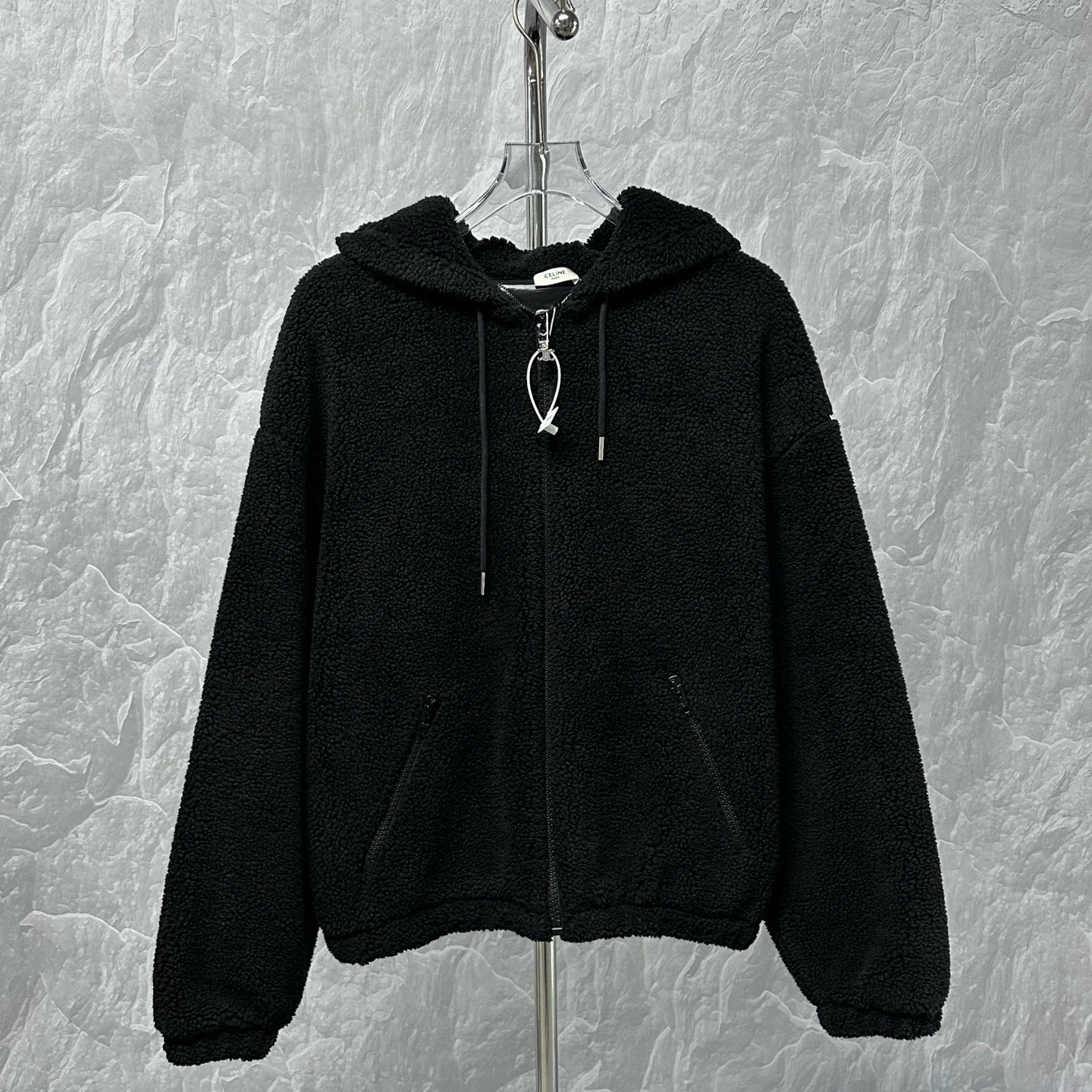 未使用 Celine/思琳 铆钉泰迪连帽外套 S码 J01138