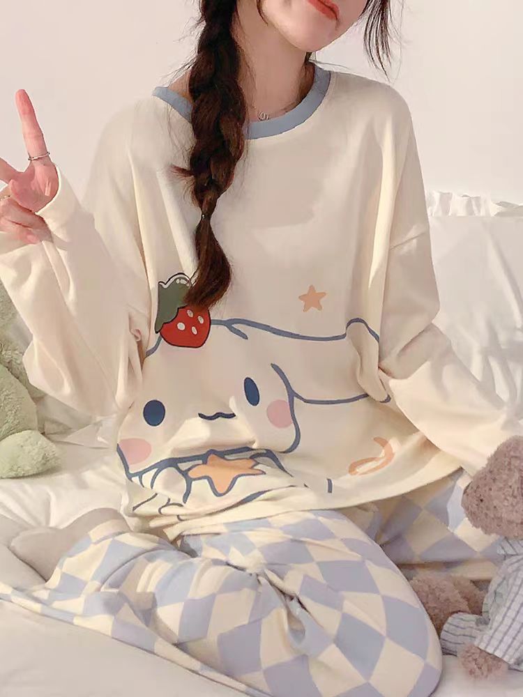 【46】长袖春秋季外穿薄款学生韩版甜美卡通