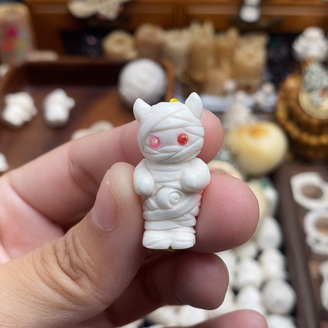 鹿骨把件c15木乃伊