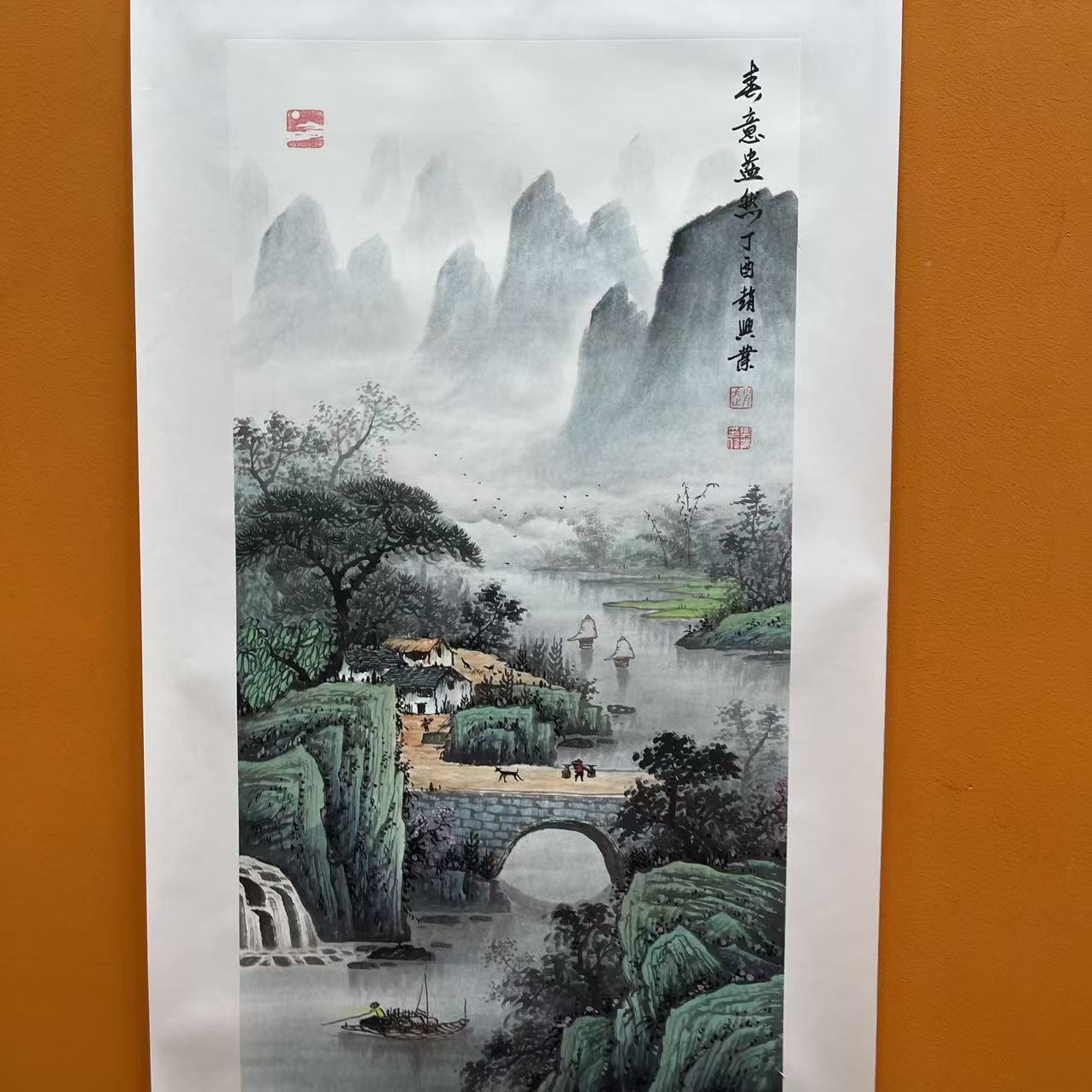 赵兴业《春意盎然》三尺竖 托裱 100*55cm -古墨堂3