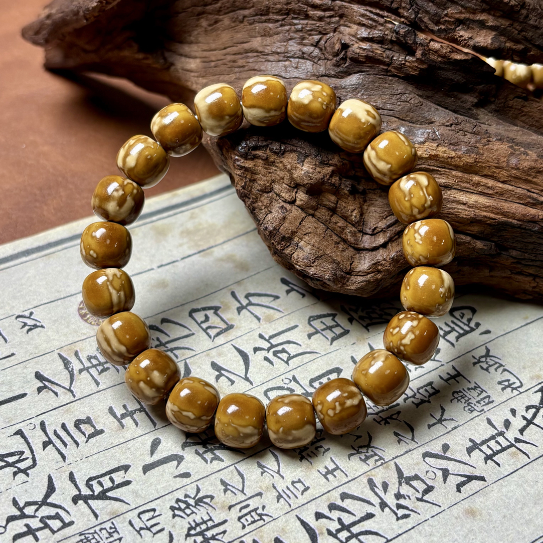 紫金鼠手串 熔岩火焰纹实心花皮老型 尺寸11.3mm